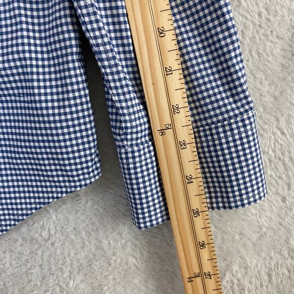 Vineyard Vines Mens Preppy Whale Shirt Button Down Long Sleeve M Blue Gingham - Picture 7 of 9